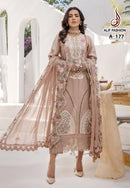 Alif A 177 D Pure Cotton With Heavy Embroidery Work With Jarkan Work Pakistani Suits