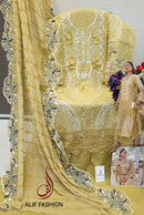 Alif A 177 B Pure Cotton With Heavy Embroidery Work With Jarkan Work Pakistani Suits