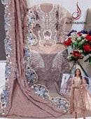 Alif A 177 D Pure Cotton With Heavy Embroidery Work With Jarkan Work Pakistani Suits