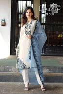 Laxuria 1501 Designer Stylish Tunic Classic Emboridery With Cutwork Luxury Pŕet Kurti