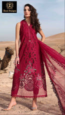 Ziaaz Designs Code 913 Cambric Cotton Heavy Embroidered Work Pakistani Suits