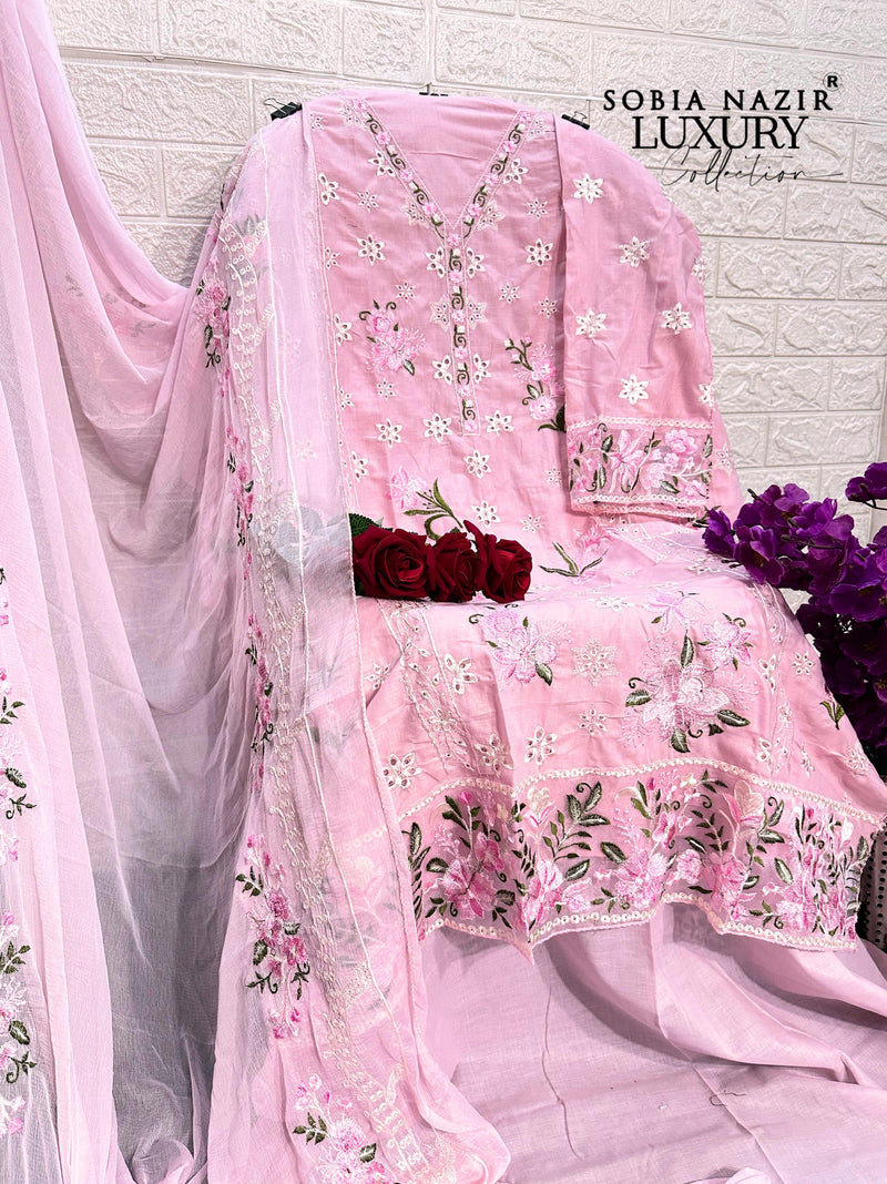 Sobia Nazir Sn 1034 Lawn Embroidered Chikankari Work Pakistani Suits