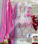 Hazzel 0103 Pure Cotton Printed And Embroidery Patches Work Pakistani Suits