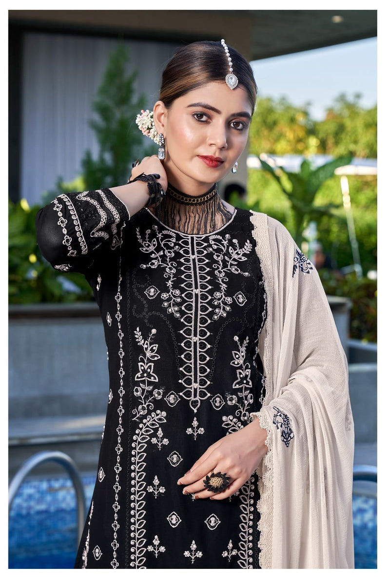 Al Fathima 101 A Faux Georgette Heavy Embroidery With Hand Work Pakistani Suits
