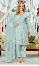 Fepic Rosemeen C 1980 C Organza Embroidered Worked Pakistani Suits