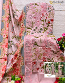 Al Zohaib Az 1134 Pure Cotton Print With Self Boring Work And Patch Pakistani Suits