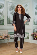 BE 353 Reyon Embroidery Work With Cut Work And Latkan Work Pakistani Pret