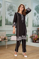 BE 353 Reyon Embroidery Work With Cut Work And Latkan Work Pakistani Pret