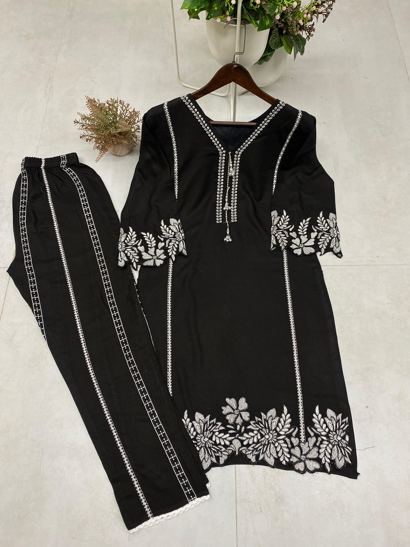 BE 353 Reyon Embroidery Work With Cut Work And Latkan Work Pakistani Pret
