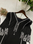 BE 353 Reyon Embroidery Work With Cut Work And Latkan Work Pakistani Pret