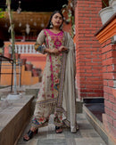 Noori Anarkali Plazo Duppta With Perls Works Suits