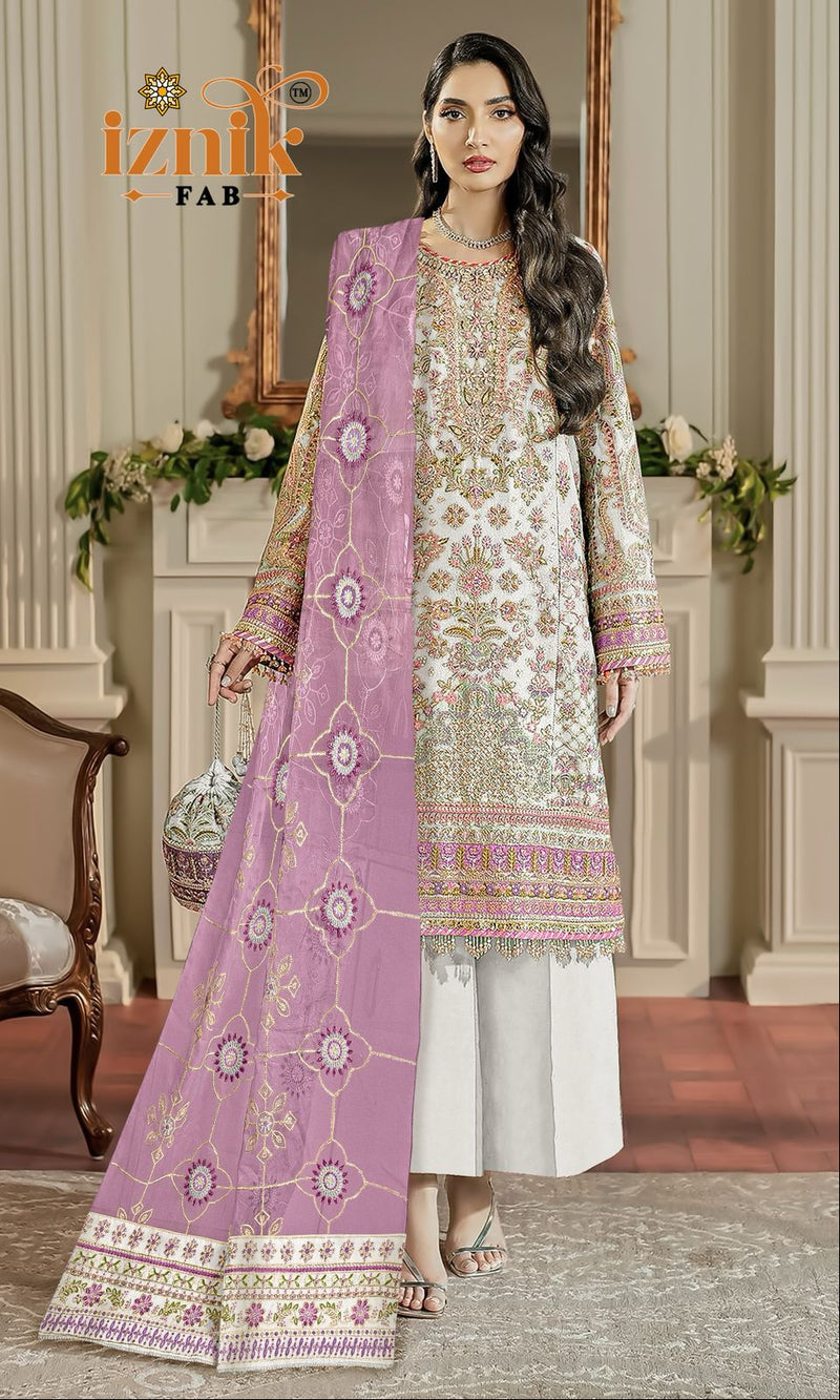 Iznik Fab 88 F Organza With Heavy Embroidery Work Readymade Pakistani Suits