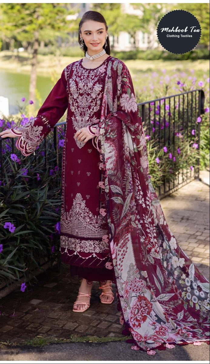 Mehboob Tex Ombre 1617 Pure Reyon With Heavy Embroidery Work Pakistani Suits