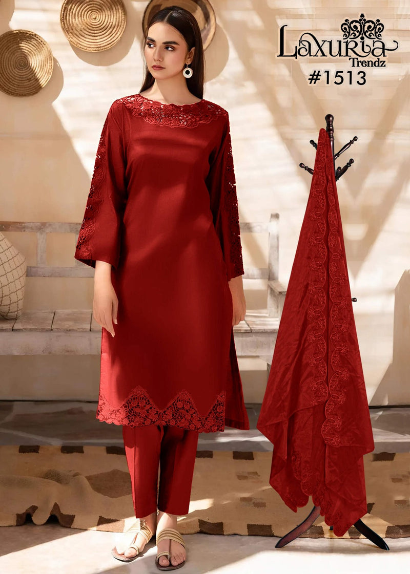 Laxuria Trendz 1513 Zam Pattern Designer Stylish Cutwork Kurti
