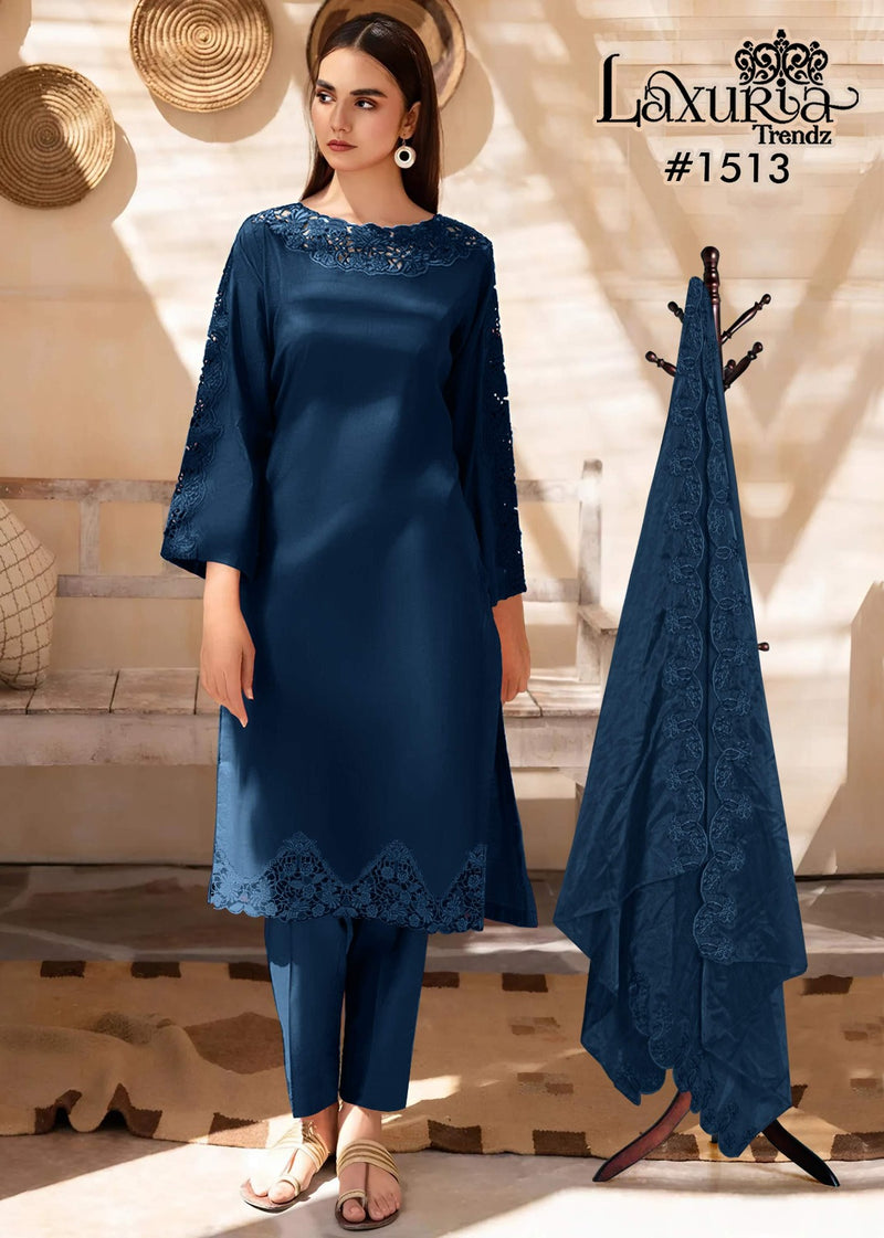 Laxuria Trendz 1513 B Zam Pattern Designer Stylish Cutwork Kurti