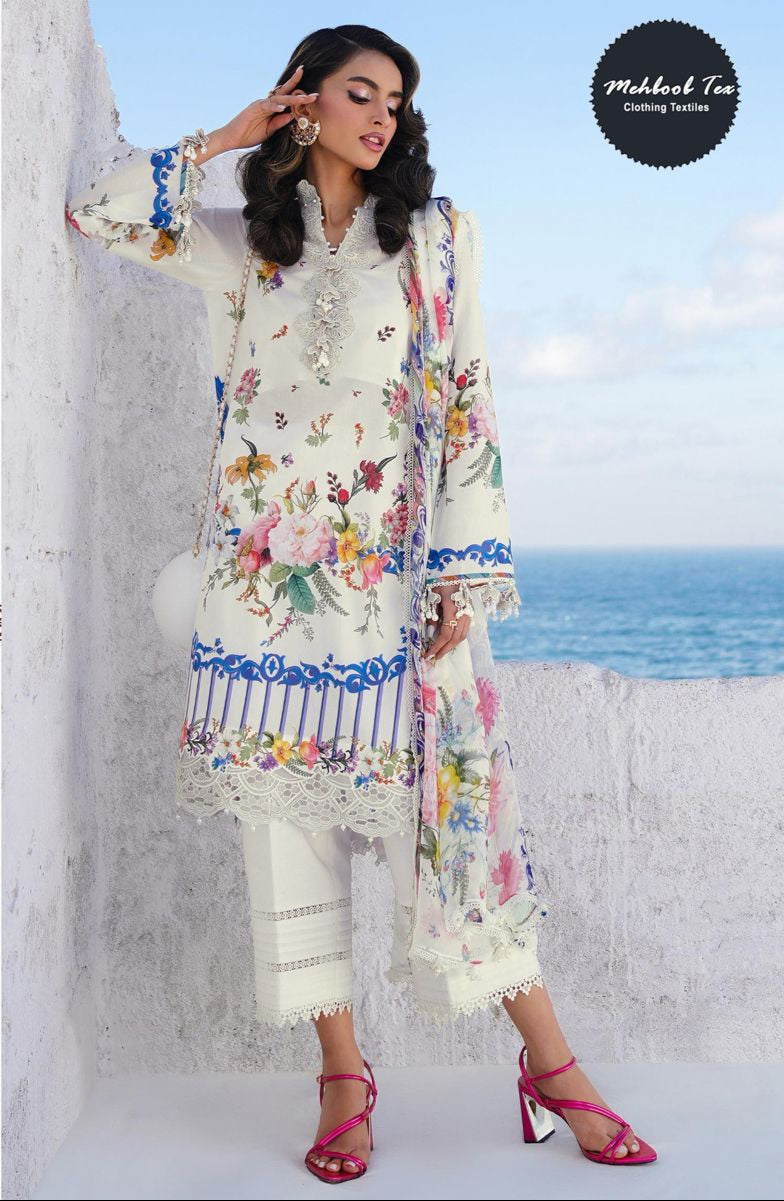 Mehboob Tex 1653 A Pure Cotton Print With Embrodairy Self Work Pakistani Suits