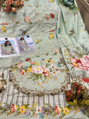 Mehboob Tex 1653 B Pure Cotton Print With Embrodairy Self Work Pakistani Suits