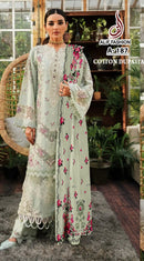Alif Fashion A 187 Pure Cotton Heavy Embroidery Work With Moti Work Readymade Pakistani Suits