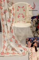 Alif Fashion A 189 Pure Cotton Heavy Embroidery Work With Moti Work Readymade Pakistani Suits