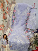Alif Fashion A 188 Pure Cotton Heavy Embroidery Work With Moti Work Readymade Pakistani Suits