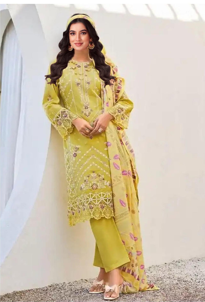 Mehboob Tex 1620 Ombre Lawn Pure Cotton With Heavy Embroidery Worked Pakistani Suits