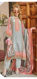 Fepic Rosemeen C 1993 Pure Natural Crape Printed Embroidered Worked Pakistani Suits
