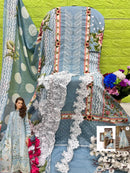 Ezra 1005 B Pure Cotton Self Embroidery Work Casual Wear Pakistani Suit