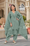 Al Qasr 139 C Designer Wear With Beautiful Heavy Embroidered Paired Pakistani Pret Kurti