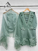 Al Qasr 139 C Designer Wear With Beautiful Heavy Embroidered Paired Pakistani Pret Kurti