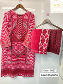 Mannat 7057 Lawn Cotton With Heavy Patch Work Readymade Pakistani Suits