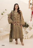 Saniya Trendz 25004 Pyor Cotton With Embroidered Work Pakistani Suits