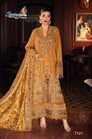 Saniya Trendz 7121 Rayon With Chikankari Embroidered Worked Pakistani Suits