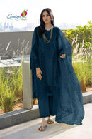 Saniya Trendz 1003 Cotton With Chikankari Embroidered Worked Pakistani Suits