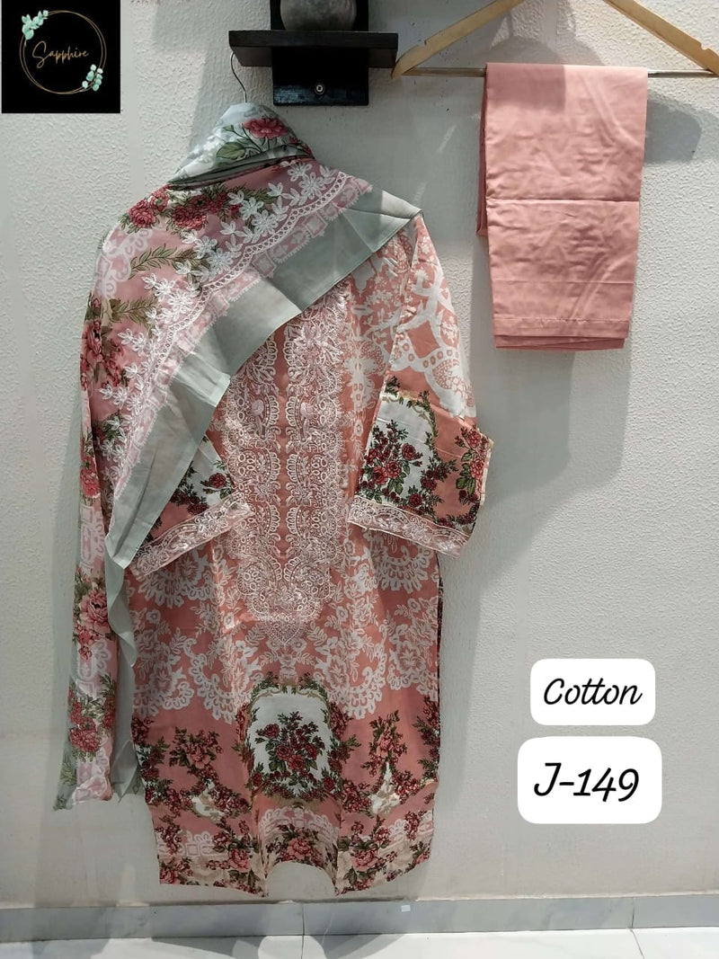 Sapphire Jazmin 149 D Readymade Lawn With Heavy Multiple Patches Pakistani Suits