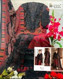 Hazzel Maria B 304 B Pure Cambric Cotton Print With Heavy Embroidery Patches Pakistani Suits