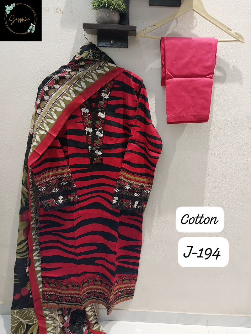 Sapphire Jazmin 194 B Readymade Lawn Suits With Heavy Multiple Patches Pakistani Suits