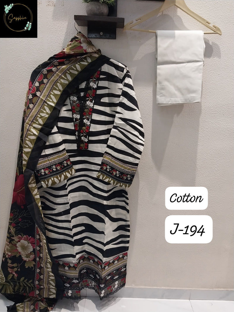 SAPPHIRE JAZMIN 194 A READYMADE LAWN SUITS WITH HEAVY MULTIPLE PATCHES PAKISTANI SUITS