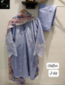 Sapphire Jazmin 69 A Lawn Cotton With Chikanwork Print Patch Readymade Pakistani Suits