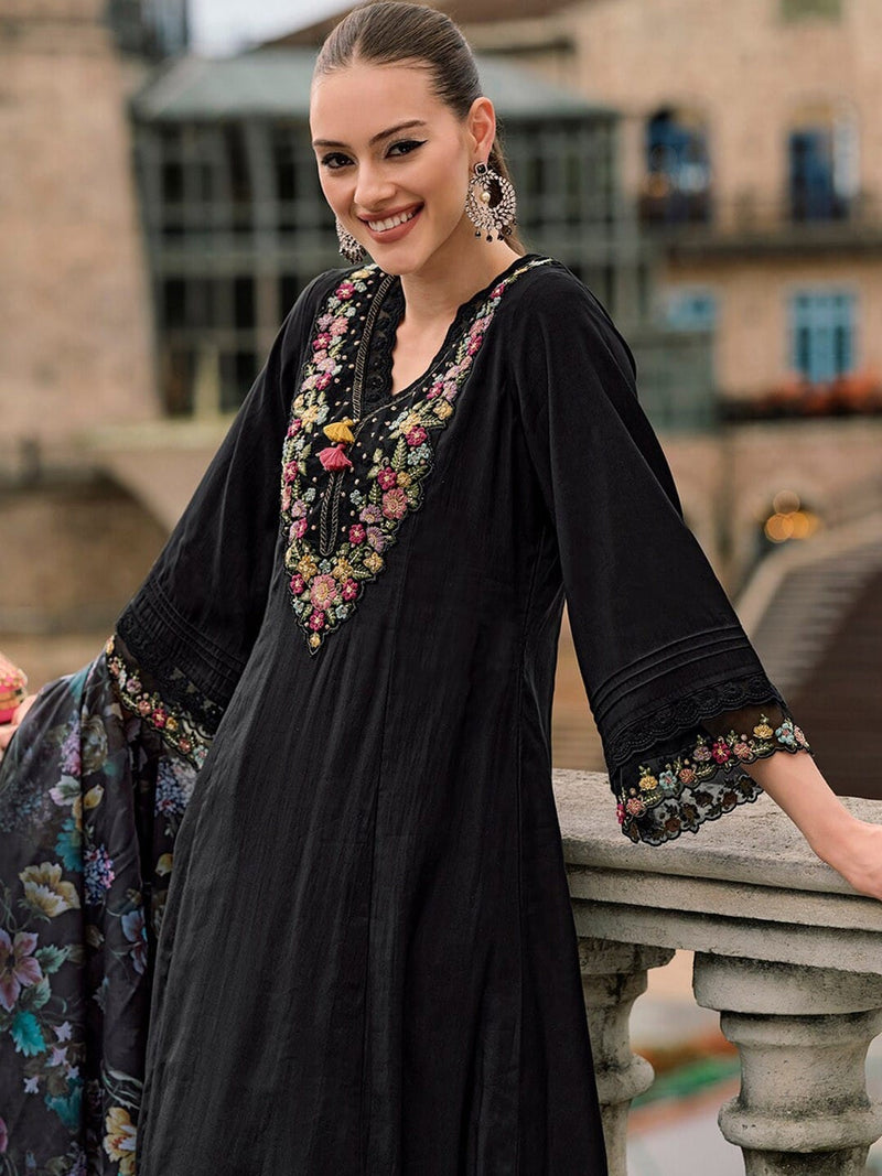 Sanskriti 8975 KAJAL PURE MUSLIN WITH SEQUENCE EMBROIDERY WORK