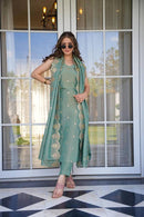 BF 640 Viscose Zari Chanderi Embroidared Worked Ethnic Kurti