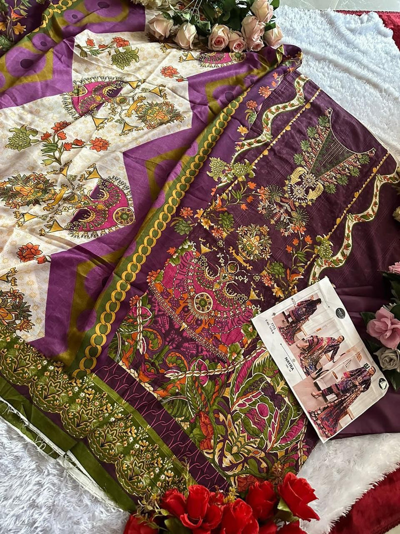 Mehboob Tex Nayara 1379 B Pure Cotton Print With Exclusive Self Embroidery Work Pakistani Suits