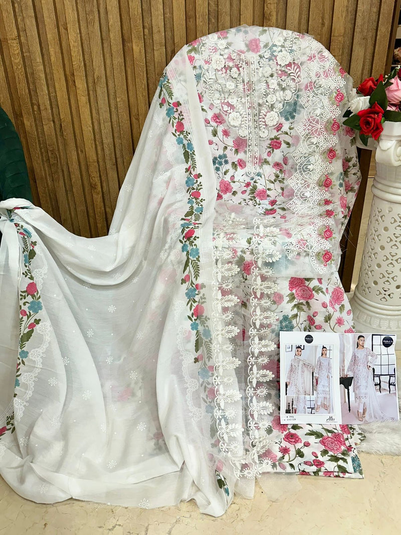 Mehboob Tex M Print 1329 Pure Cotton Print With Exclusive Embroidery Patches Pakistani Suits