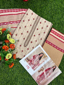 Taj Creations 595 Pure Cotton Print With Heavy Self Embroidery Work Pakistani Suits