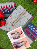 Taj Creations 598 Pure Cotton Print With Heavy Self Embroidery Work Pakistani Suits