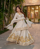 SSR 514 Presenting New Designer Party Wear Look Top Sharara Embroidery Sequence Work Suit