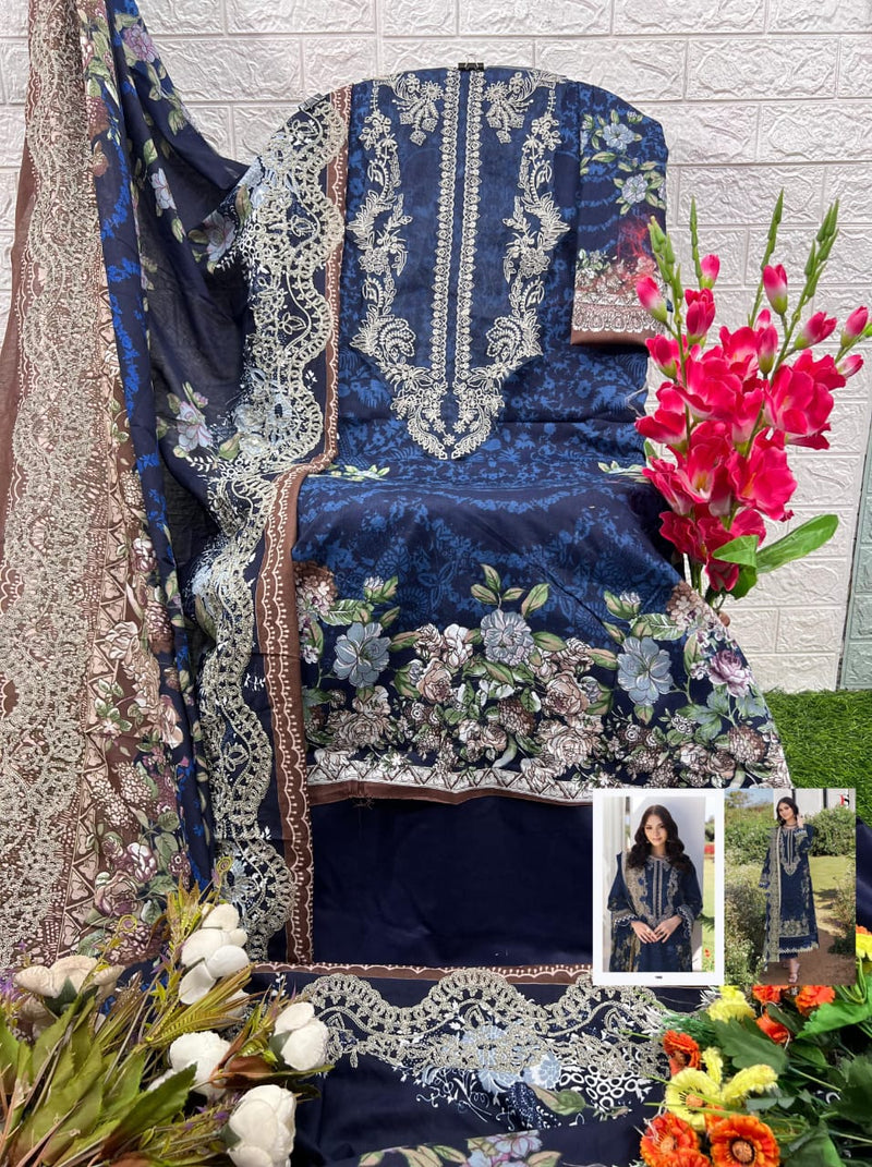 Deepsy Suits 1096 Pure Cotton With Heavy Patch Embroidery Work Pakistani Suits