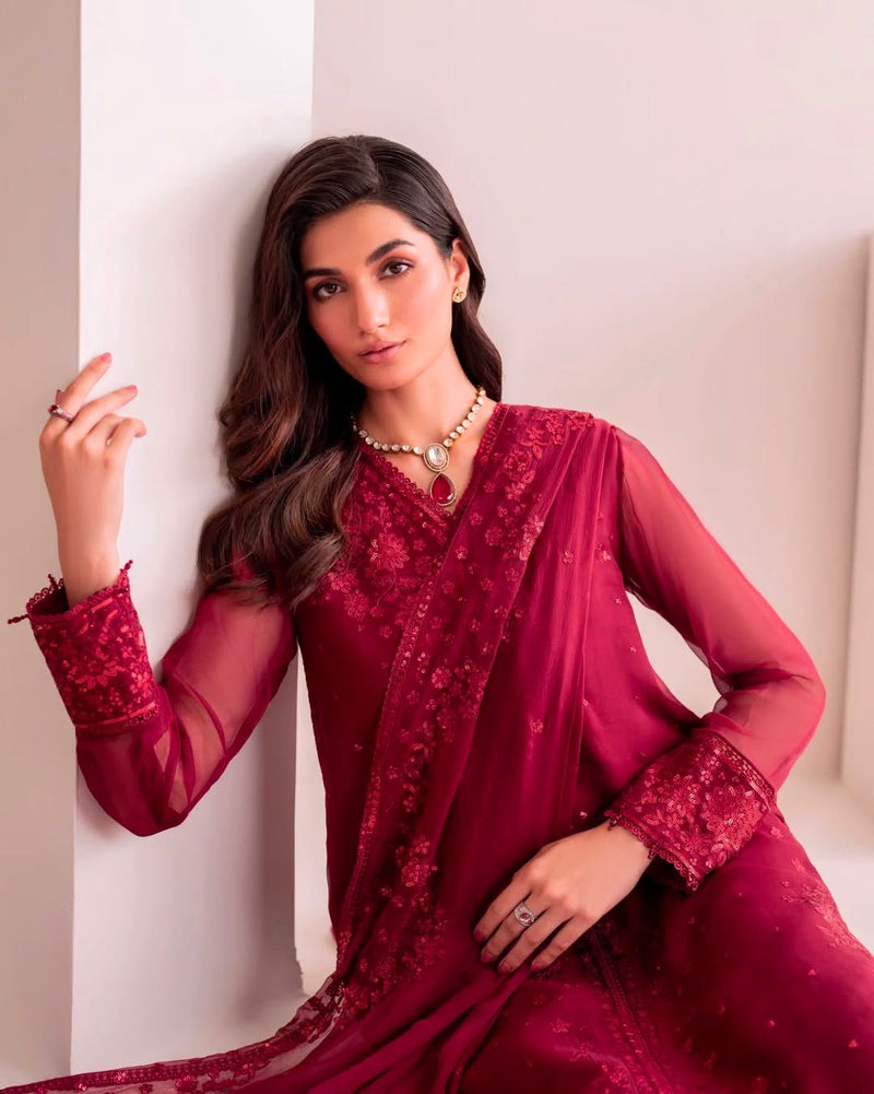 JF 002 Presenting New Designer Collection In Faux Georgette With Embroidery Sequence Work Suits