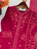 JF 002 Presenting New Designer Collection In Faux Georgette With Embroidery Sequence Work Suits