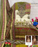 AL Zohaib AZ 1287 B Pure Cotton Print  With Heavy Embrodairy Patches Work Pakistani Suits