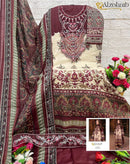 AL Zohaib AZ 1287 C Pure Cotton Print  With Heavy Embrodairy Patches Work Pakistani Suits